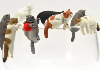 Mini pvc obrázok pohár hračka pre mačky 8pcs/súbor Dekorácie z tlače