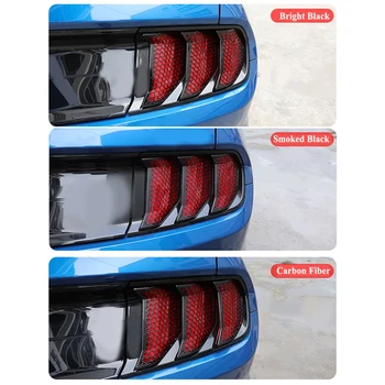 Auto zadné Svetlo Kryt Zadných koncových svetiel Zase Signál Nálepka, 3D Honeycomb pre Ford Mustang 2018-2020