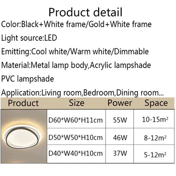 Akryl Stropné Svietidlo Moderného LED Stropné svietidlo Pre Obývacej izby, Spálne, Kuchyňa, Jedáleň Lesk Krytý Domov Osvetlenie Svietidlá