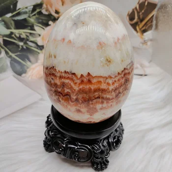 Prírodné bravčové kameň vajcia quartz crystal ball minerálny liečivý
