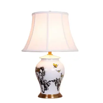 Čínska Biela Keramická Stolná Lampa Foyer Gauč Rohu Teahouse Elegantné Porcelánu Módne Stôl Nočné Svetlo D39