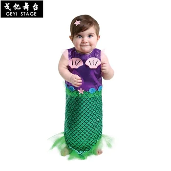2019 sexy kostýmy pre dieťa dievčatá šaty princezná ariel, malá Morská víla Ariel princezná Cosplay kostým morská víla šaty