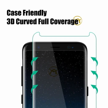 100ks Pre Samsung Galaxy S8 Plus Note8 Tvrdeného Skla 3D Full Kryt na Obrazovku Film obal pre Samsung Galaxy S9 Plus Note9