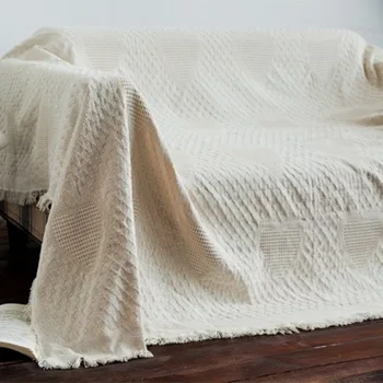 Moderné jednoduchosť čistá farebná bavlna gauč deka jedáleň vysokej kvality strapce gauč vankúš stoličky dekoratívny kryt
