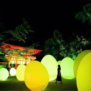 Pvc s nafukovacou osvetlenie veľkonočné vajíčko thumber farebné vajcia balón s led svetlom pre veľkonočné udalosti dekorácie