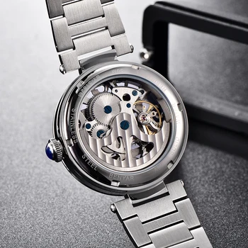 BENYAR Mužov Watch Design Duté z Nerezovej ocele Automatické Mechanické Hodinky Modrá ukazovateľ Muži Luxusné Značky Heren Horloge