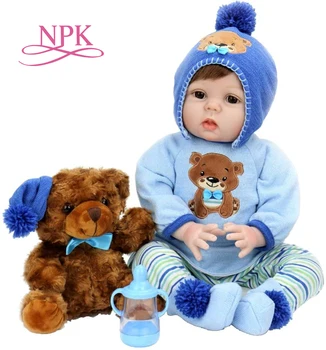 NPK Bábika bebe reborn 55 cm silikónový reborn baby doll zaživa novorodenca chlapec boneca reborn menino dievčatá bábika darček hračka