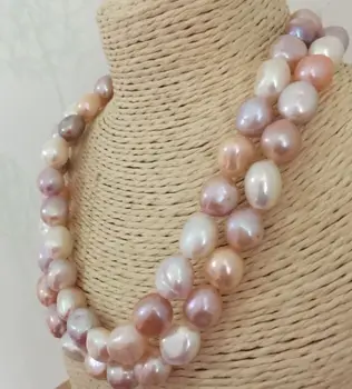 Klasické barokový 12-13mm south sea multicolor perlový náhrdelník 18