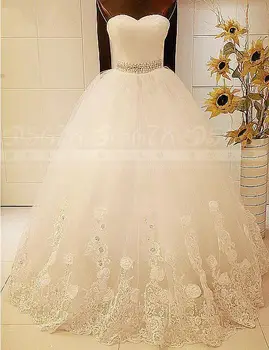 Doprava zadarmo 2018 Nové Svadobné plesové šaty, čipky nevesty Vestido De Novia Milú crystal appliques matka nevesty šaty