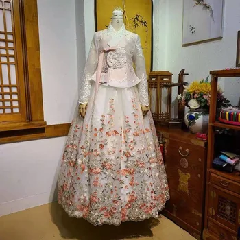 Hanbok Kórejský Kroj Nevesty Svadobné Na Svadobný Obrad Toast Hanbok Svadobné Šaty Dámske Oblečenie