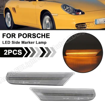 2ks LED Bočné Obrysové Svetlo Zase signalizačná kontrolka Šípku indikátor Blinker Na Porsche Boxster 986 911 Kupé Kabriolet Targa (996)