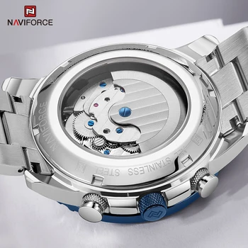 2021 NAVIFORCE Business Štýle Pánske Luxusné Automatické Mechanické Náramkové hodinky Mužov z Nerezovej Ocele, Vodotesné Hodiny Relogio Masculino