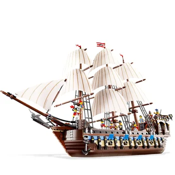 Piráti Imperial Karibiku Stavebné Bloky Nastaviť Vlajkovou loďou Modelu Budovy DIY Kompatibilné 10210 22001 Vianočné Darčeky Pre Deti