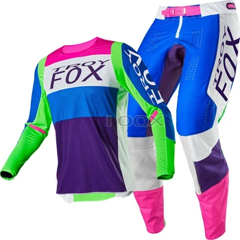 Doprava zadarmo 2020 Troy Fox MX ATV 360 Linc Motocross Dospelých Výstroj Combo MX SX Off-Road ATV Jersey Nohavice