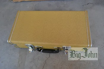 Nový Big John elektrická gitara hardcase v žltej F-3317 110*37*10