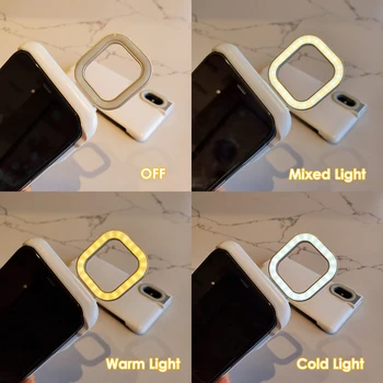 Pre iPhone 11 Krúžok Svetlo Prípadoch s Led Bleskom Vyplniť svetla Shot Módne puzdro pre iPhone 6 7 8 Plus XR 12 Pro Ringlight