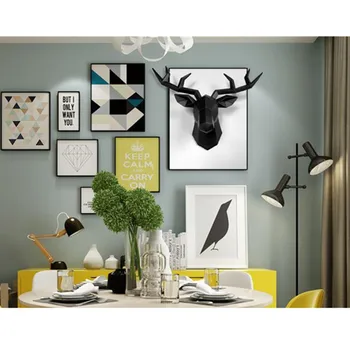 Geometrické jeleň hlavu nástenné závesné dekorácie obývacia izba bar stenu zvierat dekorácie troch-dimenzionální tvorivé elk prívesok