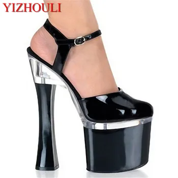 18 cm super vysoké podpätky Sklo root package sandále nočný klub obuvi výrobcovia predávajú nové predaj dámske Tanečné Topánky