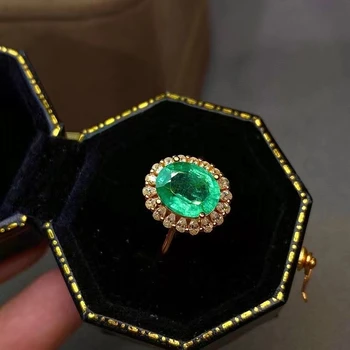 KJJEAXCMY jemné šperky 925 sterling silver prírodné emerald ženy ušľachtilý prekrásny kvet veľký gem prsteň prívesok vyhovovali podporu dete