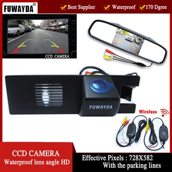 FUWAYDA Bezdrôtovú Automobilovú parkovacia Kamera pre OPEL Astra H/Corsa D/Meriva A/Vectra C/Zafira B,FIAT Grande, 4.3 Palce Spätné Monitor