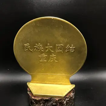 čína mosadze, medi Predseda Mao socha Trofej Socha Malé ozdoby domáce dekorácie kovové remeslá