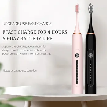 Sonická elektrická zubná kefka smart zubná kefka ultrazvukové automatické kefka USB, rýchlo nabíjateľné dospelých Dospelých Nepremokavé