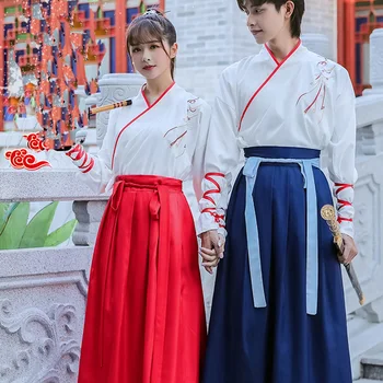 Čínske Tradičné Hanfu Výšivky Vintage Kimono Šaty Strany Haori Oblečenie Výkon Dancewear Dlhé Šaty, Kostým Samuraj