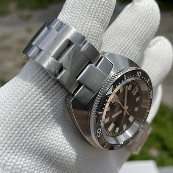 STEELDIVE Mužov Potápanie Mechanické Náramkové hodinky SD1977 Tenké Abalone Sapphire Sledovať Zrkadlo Japonsko NH35 Pohyb 200M Vodotesné Hodinky