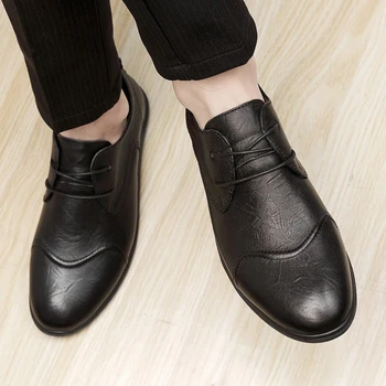 Neformálne Obuv Muži Móda Tenisky Mužov Ležérne Topánky Čierne pánske Kožené Muž Pre Mens Hot Predaj Zapatos Casuales Para Hombre