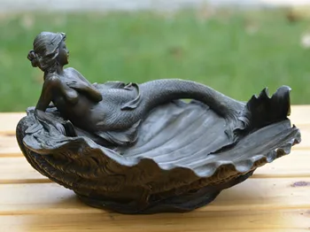 Morská panna socha bronzové ozdoby darček svadobné oslavu, ovocie, darček k narodeninám dekorácie feng shui ozdoby