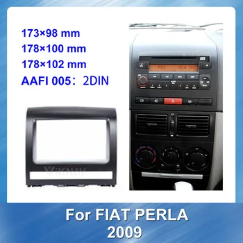Autorádio Fascia Pre FIAT PERLA 2009 Zvukové súbory Prehrávač Médií Kryt Refitting Výbava Súpravy DVD Panel Auto Stereo 2 DIN Auto DARK SILVER