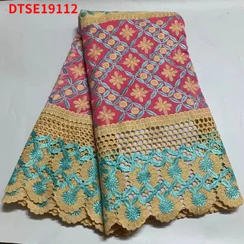 Veľkoobchod Senior Ankara Flannelette Afriky Satin Švajčiarskej Čipky Textílie Na Svadby Textílie DTSE19112