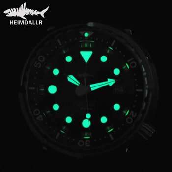 HEIMDALLR Tuna Black Dial Keramická fazeta Sapphire 20ATM 200m Nepremokavé Nehrdzavejúcej Ocele NH35 Potápačské Pánske Hodinky Mechanické hodinky