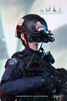 Zber MiniTimes Hračky SWAT M016 S. W. A. T Špeciálne Zbrane a Taktiky LAPD Žena Akcie Obrázok Modelu Pre Dovolenku Dary
