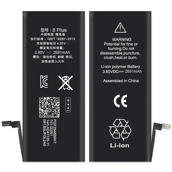20pcs/veľa ISUNOO 2691mAh Lítium-Polymérová Náhradné Batérie pre Apple iPhone 8 Plus 8P Vnútorné Batérie Telefónu