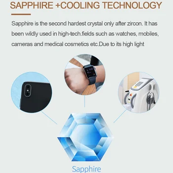 Osenyuan T023C IPL Sapphire depilačný Prístroj Trvalej Ľadovej Laserový Epilátor Automatické Pokožky, Detekcie Profesionálne Photoepilator