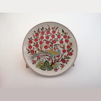 Klasický vzor vyšívané keramické platne 18 cm - 7in dosky vaničky dekoratívne dosky jogy mramoru zásobník keramické misy dekoratívne zásobník