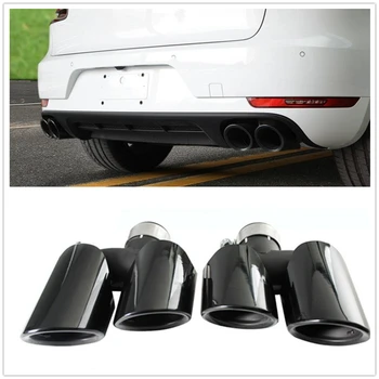 Pre Porsche Macan 2.0 T Base-2018 2x Titánové Čierne Auto Zadné Výfukové Šál Tipy Rúry Chvost odvzdušňovací Otvor Príslušenstvo Potrubia