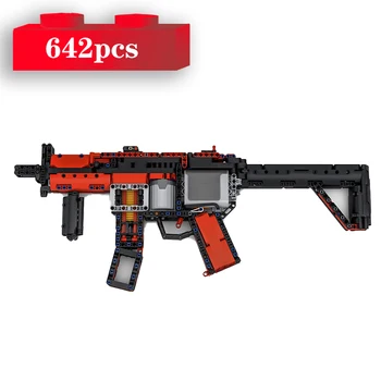 MP5 Samopal Model Stavebné Bloky High-Tech Vojenských Motorových Výkon Pištole Tehly Hračky pre Deti, Chlapci Vonkajšie Dary