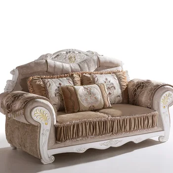 7 ks 1 sada starožitný design textílie domov gauč obývacia izba nábytok gauč (1+1+2 arm stoličky +l tvar stoličky+čaj stôl)