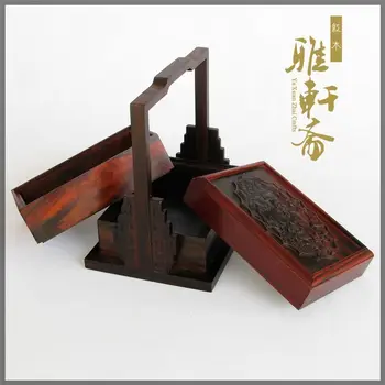 Rosewood remeslá Galéria vegetariánska imitácia rosewood klasického nábytku Ming a Qing Dynastie kôš Miniatúry bránia