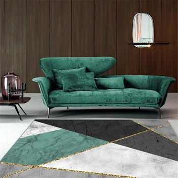 Tmavo zelený koberec Nordic iny spálňa čisté červené s plnou shop girl izba, nočné svetlo, luxusný gauč mat