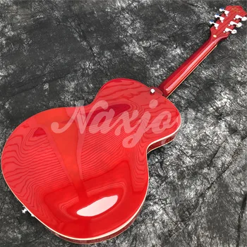 Zadarmo Shpping Nové Grote Červená Farba Gitary Archtop P90 snímače Jazz Elektrické Gitary s Dutými Telo Gitary