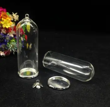 300pcs 50*18 mm trubica bell jar sklo svete bublina sklenenej fľaštičke prívesok s klasický zásobník spp diy sklenený kryt dome náhrdelník váza darček