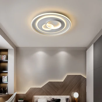 Ultra-tenký jednoduchý moderný Nordic štýl obývacia izba stropné svietidlo domov tvorivé 2020, nová izba spálňa lampa