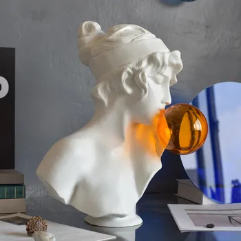 [Finančné plánovanie] Európsky Kreatívny živice bubliny socha Gill portrét modernej domáce dekorácie remesiel obývacia izba izba dekorácie sochy