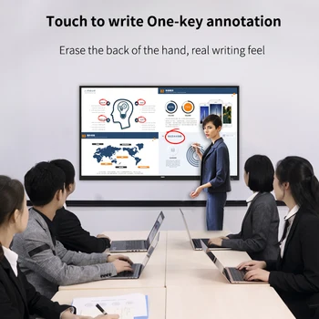75Inch Hot Predaj Digitálnu Tabuľu, 4K Displej Interaktívny Plochý Panel Multi Touch Screen Interaktívnu Tabuľu Smart