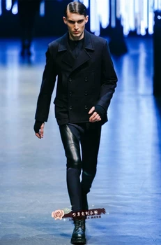 S-6XL ! 2020 Mužov nové módne Kaderníčky muž krátke dizajn British textílie teplý kabát kostýmy