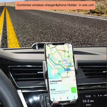 R1 Automatické Upínacie Qi Bezdrôtový Rýchle Auto Nabíjačku s Usb Typ C pre IPhone SE 2020 11 X Samsung Auto Indukčné Rýchle Nabíjanie