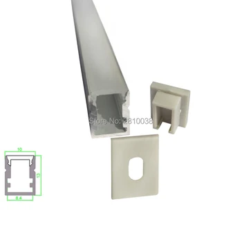 10 Súprav/U Veľa typ Eloxovaný LED hliníkového profilu a tenký štvorec LED hliníkové Kanál profil pre zapustené stenu